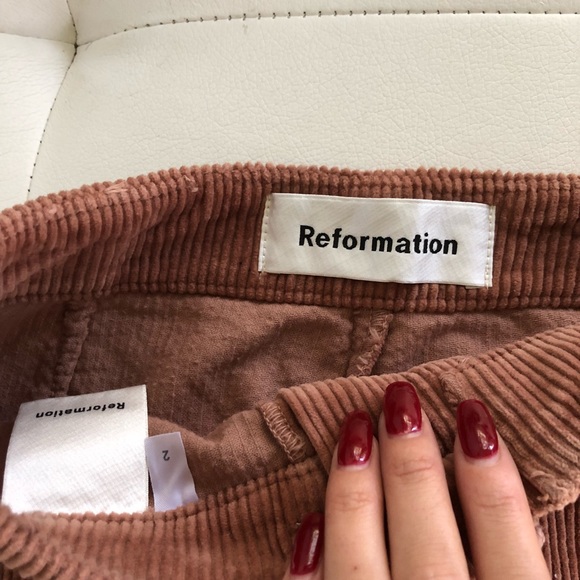 SOLD Reformation Wally Skirt Nutmeg - Picture 7 of 7